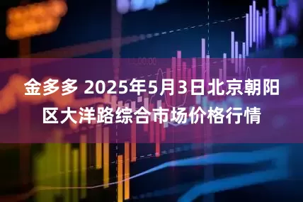金多多 2025年5月3日北京朝阳区大洋路综合市场价格行情